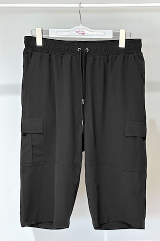 Kargo Cep Erkek Şort Kapri Mayo Rks-09 Siyah Siyah