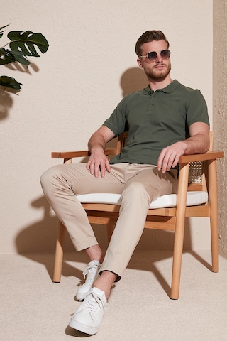 Buratti Pamuklu Regular Fit Düğmeli Erkek Polo Yaka T Shirt 5902127 Haki