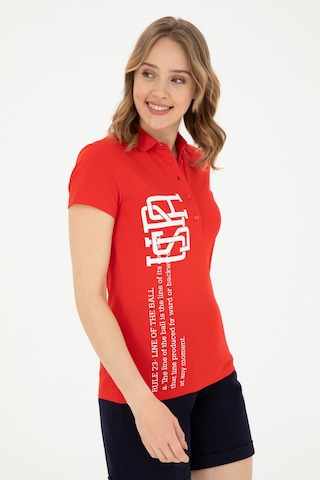 U.S. Polo Assn. Kadın Kırmızı Polo Yaka Tişört 50282889-VR030