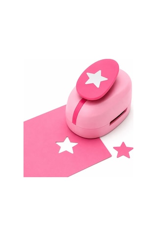 Ofisinn Şekilli Mega Boy Delgeç/şekilgeç 5 Cm Yıldız Pembe