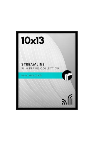 Siyah 10x13 Resim Çerçevesi - Kırılmaya Dayanıklı Camlı İnce Kenarlıklı Fotoğraf Çerçevesi - Duvar Ve Masa