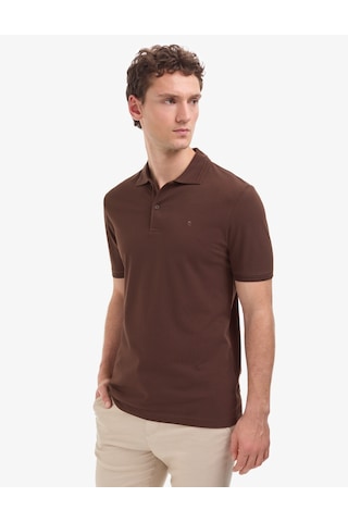Pierre Cardin Erkek Koyu Kahverengi Tişört Basic 50325312-vr084