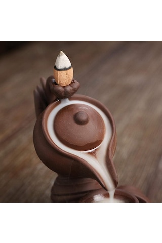 Tütsü Tutucular Seramik Şelale Tütsü Brülörü Bergamot Tütsü Brülör Çerçeve Duman Geri Ve Kokulu Ev Dekorasyon Süsleri 10 14cm