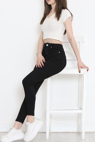 Mokashopin - Dar Paça Kot Pantolon Siyah1 - 10801.1431. 001