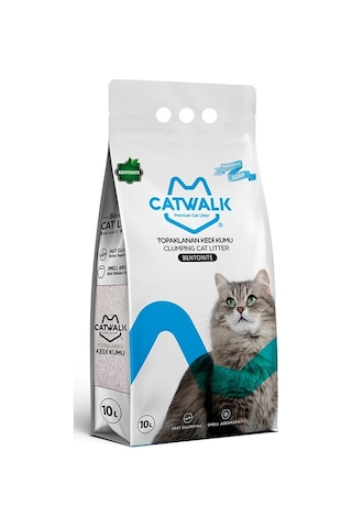 Catwalk Marsilya Sabun Kokulu İnce Taneli Topaklaşan Bentonit Kedi Kumu 10 L