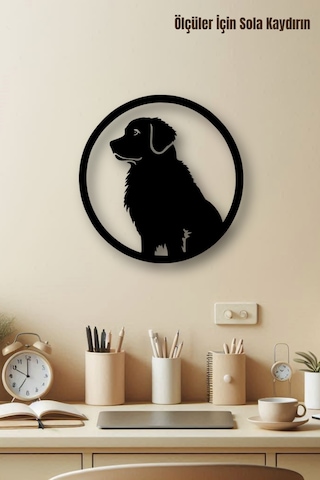 Ahşap Tablo Dekoratif Duvar Süsü Ev Ve Ofis İçin Çoban Köpeği Temalı