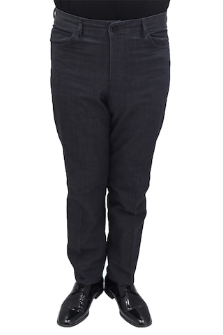 Toricelli Dmctekstil Erkek Trc-805 Desenli Yüksek Bel Klasik Kesim Rahat Kalıp Boru Paça Üstten Cep Yazlık Tensel Keten Pantolon Füme