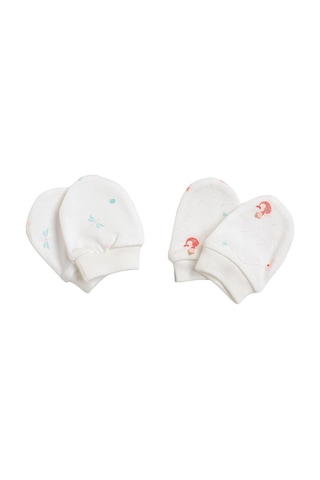 Andywawa Erkek Kız Bebek Eldiven Mint Yeni Doğan 2'li Eldiven Ac23782 Bej