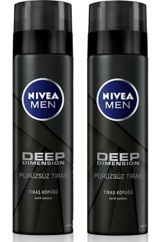 Nivea Men Deep Dimension Pürüzsüz Tıraş Köpüğü 2 x 200 ML