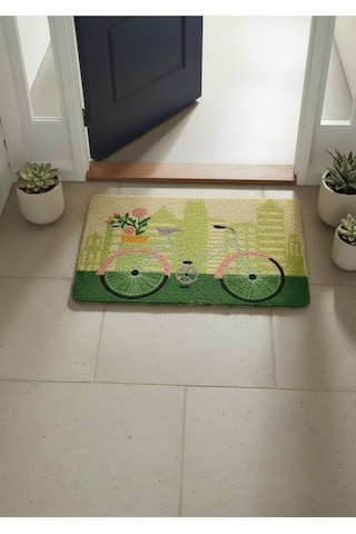 Hijyenik Kıvırcık Paspas 40x60 Cm - Islaklık Emici Kapı Önü Paspası Beyaz