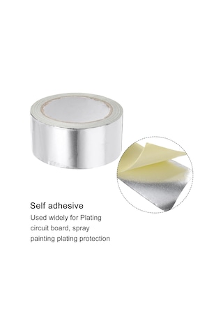 Alüminyum Folyo Bandı 2 İnç X 22 Metre Hvac İçin Gümüş Yüksek Sıcaklık Bant, Sızdırmazlık, Yama Sıcak Ve Soğuk Hava Kanalları 4 Pcs