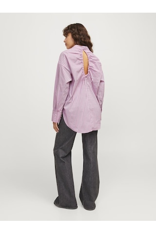 Jack & Jones Kadın Sırt Dekolteli Çizgili Gömlek - Magna Moonlite Mauve Çok Renkli