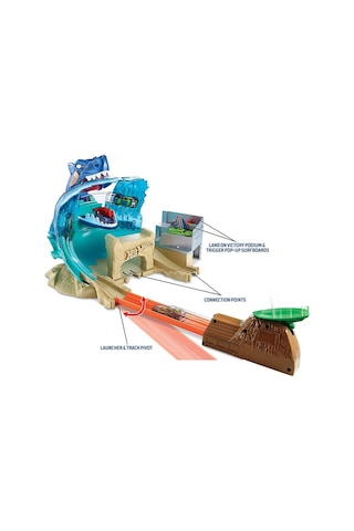 Hot Wheels Köpekbalığı Kumsal Yarışı Oyun Seti Hotwheels Fnb21