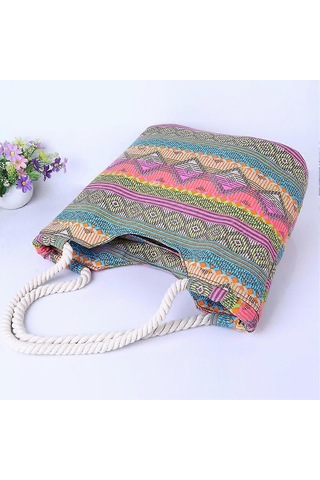 Canva Kadın Omuz Çantası Izgara Çizgili Şık Çanta Açık Hava İçin Diğer