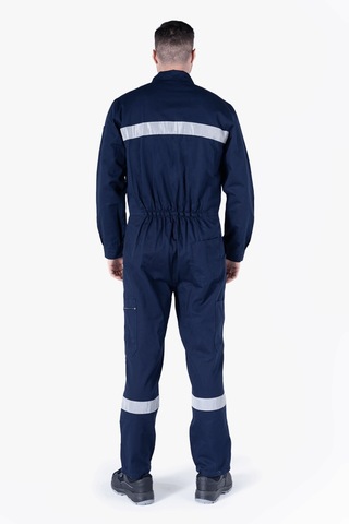 İş Güvenliği Tulumu Reflektörlü Cepli Pamuklu