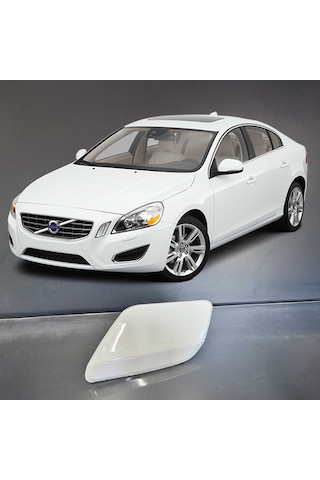 Volvo S60 V60 Sol Far Yıkama Kapağı Beyaz 2011 2012 2013