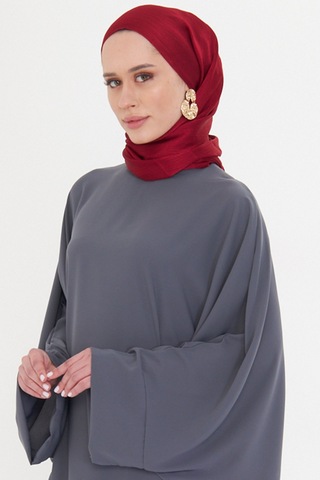 Hürrem Bone Bordo Düz Klasik Şal Turlu Polyester Lüx Janjan 202126 16 Bordo