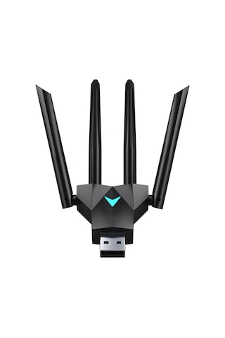 Elmpaly Usb 3.0 Kablosuz Wifi Alıcı 1300mbps Çift Bant 4 Antenli Ağ Adaptörü