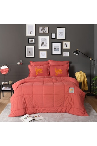 Karaca Home Motto Cotton Comfort Çift Kişilik Mercan