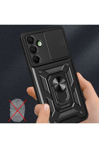 Cosmotex Newface Samsung Galaxy Uyumlu A16 5g Kılıf Pars Lens Yüzüklü Silikon - Yeşil