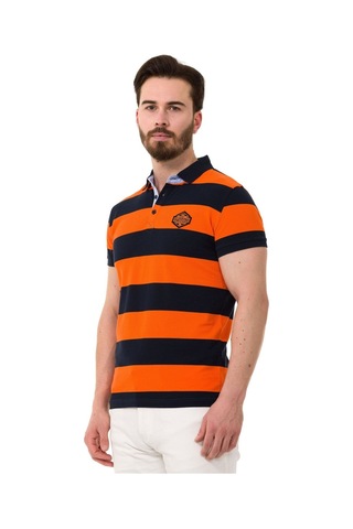 Cipo & Baxx Ct741 Men S Smart-fit Polo Collar T-shirt Navy