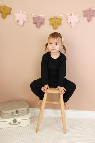 Kaşkorse Mevsimlik Pijama Takım Siyah