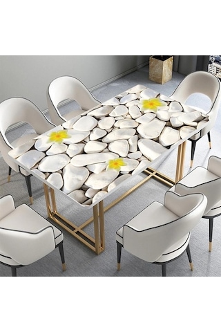 Masa Kaplama Folyosu Mobilya Masa Kaplama Folyoları Beyaz Taşlar