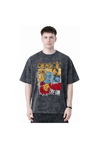 One Piece Monkey D. Luffy Sabo Portgas D. Ace Anime Baskılı Unise Siyah