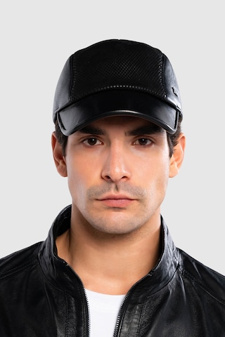 Tamer Tanca Erkek Hakiki Deri Siyah Beyzbol Şapka 524 1138 Spk Sk24-25 Sıyah Dr/bsk Siyah