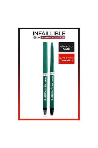 L'Oreal Paris Infaillable Automatic Jel Göz Kalemi Zümrüt Yeşili