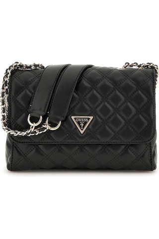 Kadın Kapitone Zincir Askılı Omuz Çantası - Siyah Siyah