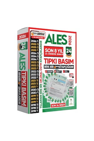 2026 ALES ÖSYM Tıpkı Basım EN EKONOMİK Çıkmış Soru 24lü Deneme Paketi Video/PDF Çözüm Türkiye Geneli