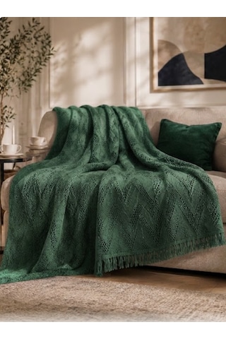 Kapreo Home Oceanwave Çok Amaçlı Örtü 170 X 200 Askeri Yeşil
