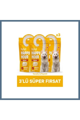 Buradabulabilirsin Reflex Happy Hour Choosy Seçici Kediler Ödül Maması 3lü Fırsat 3x60gr Bbz