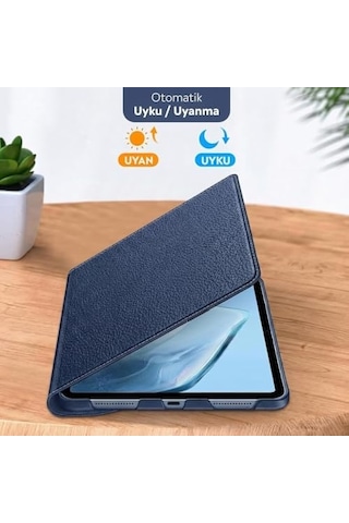 Apple İpad Yatay Ve Dikey Standlı 360 Derece Döner Tablet Kılıfı İpad 10.nesil 10.9/ipad A16 Lacivert