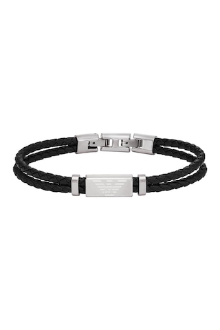 Emporio Armani Ajegs3122-040 Erkek Bileklik Siyah - Gri