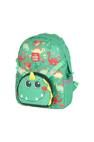 Supercute Two İn One Sırt Çantası - Dinosaur - Yeşil