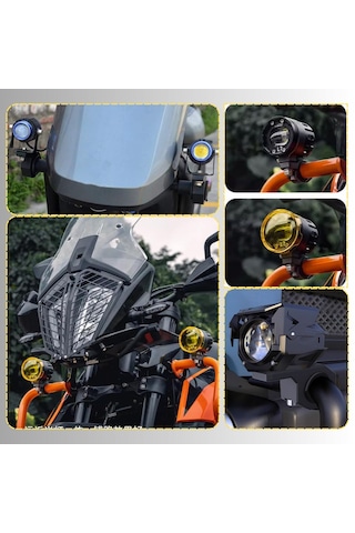 Motosiklet Gidon Koruma Demiri Sis Farı 2 Adet Montaj Ayağı Braket Alüminyum 18-32mm Ayarlanabilir