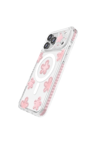 İphone 17 Pro Max Uyumlu Kılıf M-safe Şarj Özellikli Zore Paris Elvo Sert Pc Kapak Pembe