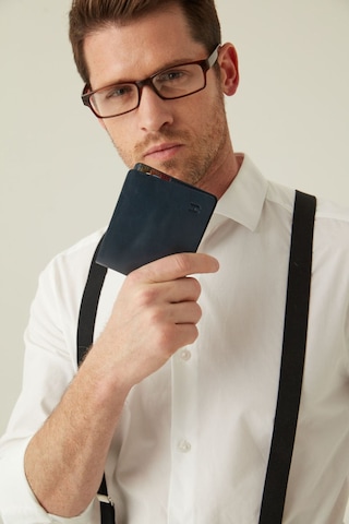 Eldridge Erkek Lacivert Plus Color Deri İnce Tasarım Çok Bölmeli Rfid Korumalı Cüzdan Lacivert