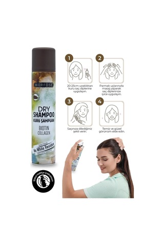 Morfose Biotin & Collagen Kahverengi Saçlar için Kuru Şampuan 200 ML