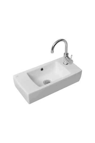 Turkuaz Seramik Cerastyle City 25 x 50 CM Sağdan Delikli Lavabo