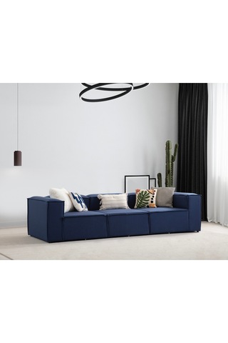 Nova 3 Modül Modüler L Köşe Koltuk Takımı Lacivert