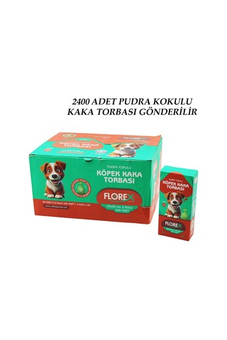 2400 Adet 1 Koli Köpek - Evcil Hayvan Kaka Torbası Pudra Kokulu - 25x35cm Bx40
