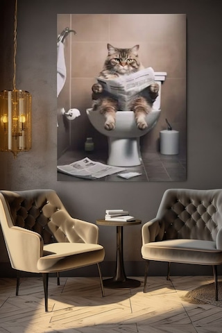 Tuvalet İçin Tablo Ev Duvar Salon Ofis Hediyelik Dekarasyon Premium Duvar Süs 03515