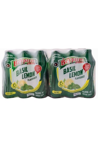 Beypazarı Fesleğen Limon Aromalı Maden Suyu 200 Ml X 24 Adet