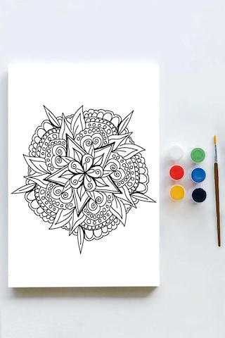 Pster21629 Mandala Tuval Kanvas Tablo Boyama Hobi Seti 10 30x40cm -