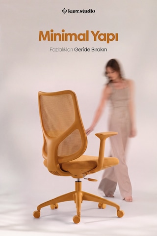 Seul Ergonomik Çalışma Sandalyesi - Sarı