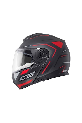 Schubert C5 Omega Antrasit Çene Açılır Motosiklet Kask Antrasit - Kırmızı