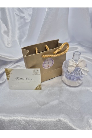 Kadınlar Günü Hediyelik Mum10'lu Paket Beyaz+mor